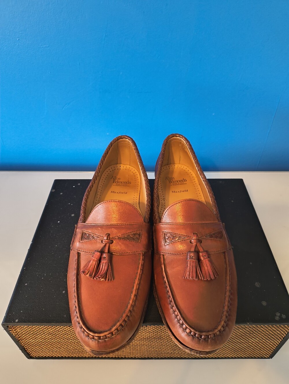 🕰️ Vtg. Allen Edmonds Men's Maxfield Tassel Loafer size 14D - Picture 4 of 11